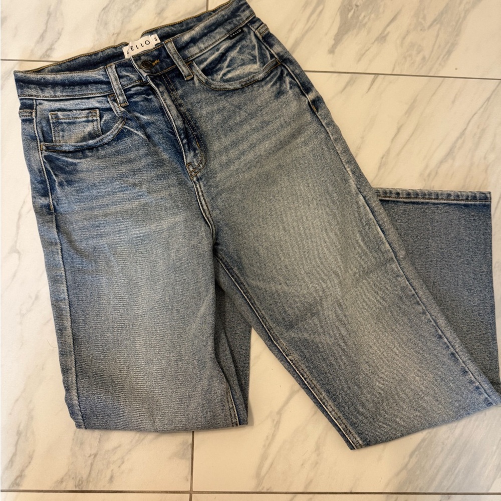 Cello Women's Straight Leg Blue Jeans - Picture 2 of 4